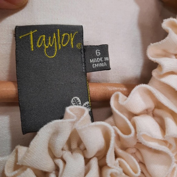 Taylor Statement Collar Black & Cream Dress Women's Size 6 - Picture 9 of 9